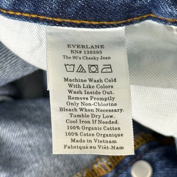 Everlane 90s Cheeky Jeans Medium Dark Wash - Picture 9 of 11